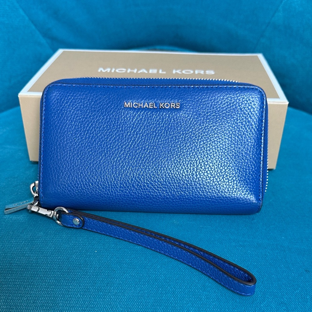 Michael Kors Cobalt Blue Wristlet